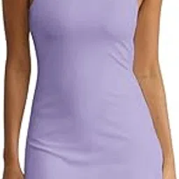 topcloset Tennis Dress for Women with Built-in Shorts & Pockets Athletic Golf Dress for Exercise Sports Dresses, Purple, Small-picture-40