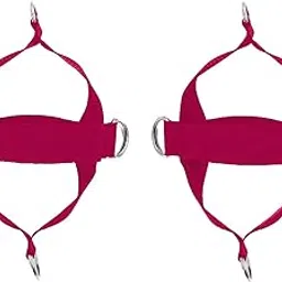 ATORSE 2X Ankle Strap Retainer Sport Equipment Gym D Ring Leg Training Rose red-image-57