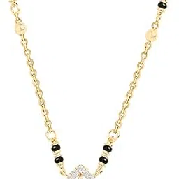 minutiae Stylish Fashion Pendant Necklace Black Beads Mangalsutra for Women & Girls with Extendable Chain-picture-26