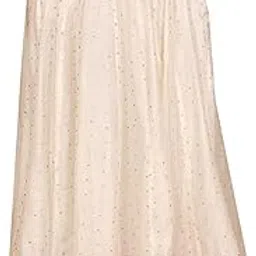 w for woman Gold Solid Sequins Flarred Skirts image 1