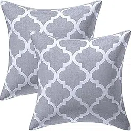 Go Texstylers Cotton Grey | Pack of 2 | 24 x 24 Inches Geometric Cushions Cover-picture-16