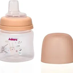 Adore Kappa Mini Spout Sipper |Soft Trainer with Bite-Resistant Spout 125ml (Brown)-picture-55