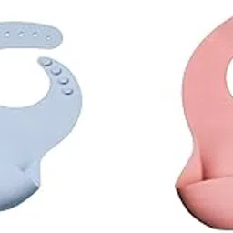 tudd Silicone Baby Bib for Feeding & Weaning Babies & Toddlers | Blue with Silicone Baby Bib for Feeding & Weaning Babies & Toddlers | Pink-picture-26