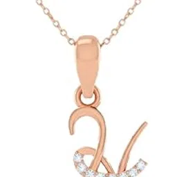 diamtrendz Gold Plated BIS Hallmarked Pure 925 Sterling Silver Letter H Pendant | Zirconia Studded Diamond Like Shine | With or Without Chain Options | Rose Gold and Rhodium Plating Options | Model PSY00710H-picture-54