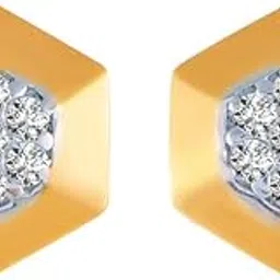 p.c. chandra jewellers 14k (585) Yellow Gold and Diamond Stud Earrings for Women-picture-47