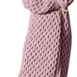 Ubervia Hooded Pullover Coat Solid Color Long Sleeve Winter Warm Cardigan Outwear-picture-13