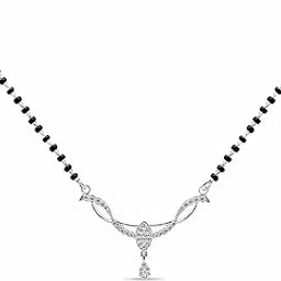 zarkan 925 Silver Minimal Mangalsutra|925 Silver Mangalsutra with CZ Diamonds | Minimal Daily Wear Jewelry for Women-picture-11