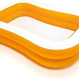 BUNDLEPRO 7 ft Portable Inflatable & Foldable Kids Swimming Pool with Heavy Air Pump Baby Bath Tub - Multicolor (7 feet)-picture-10
