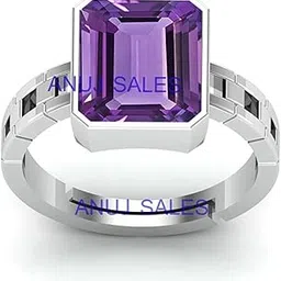 anuj sales 9.00 Carat 10.00 Ratti Amethyst Purple Crystal Stone Silver Plated with Adjustable Metal Ring for Unisex for Astrological Purpose (4.25)-picture-33