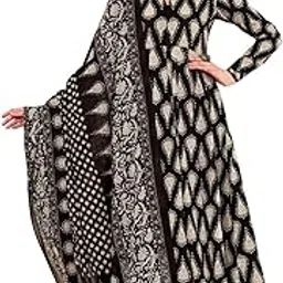 toochki Women's Muslin Printed Black Anarkali Kurta with Palazzo & Dupatta-picture-60