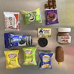 Bumbleberry Dairy Chocolate Chips and Biscuit Miniature 3D Food Fridge Magnet | Set of 11 | Kitchen Decor | Handmade in India | 3D Fridge Magnets | Best for Gifting-picture-27