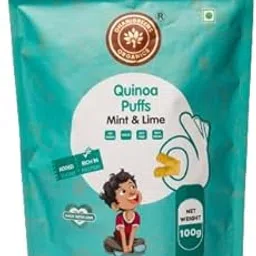 Dhanigreens Organics Sweet Quinoa Puffs Mint & Lime Flavour-100gm(Pack of 1)| 100% Vegan Snack | High in Protein | No Maida, Baked, Not Fried | Healthy Snacks-picture-61