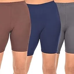 fly birds Women Stretchable Lycra Activewear Sports Cycling Gym Yoga Short (Shorties/Underskirt Shorts) Combo Pack of 3-picture-34