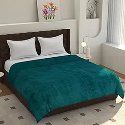 Winter Premium Flannel Velvet Warm Duvet Cover Quilt Cover | Rajai Cover | Blanket Cover | Comforter Cover (Green, Duvet Cover Double Size 90x100 inches (228x254 cm))-picture-29