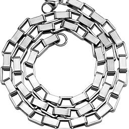 meenaz Chain for Men Boys Husband gents boyfriend Stylish Silver Chain Platinum Neck Chain for Men Stainless Steel Chains for boys Jewellery for Men Birthday Gift Anniversary fashion necklace-AM112-picture-17