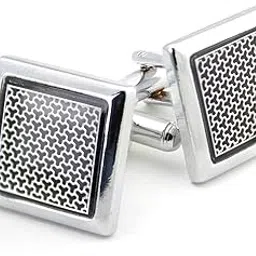 The Starlet Black & Silver Cufflink For Men-image-11