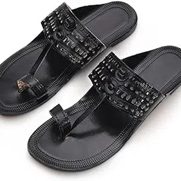 stepfox Mens Ethnic Leather Kolhapuri Slippers for Mens | Leather Kolhapuri Chappal For Men | Best For Kurta Pajama |Sherwani | Indo western-picture-13