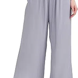 buy that trendz Palazzo Pants for Women Cotton Rayon Elasticated Casual Regular Fit M to 6XL-picture-42