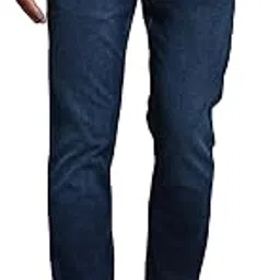 parx Men's Cotton Blend Plain Pattern Slim Tapered Fit Flat Front Jeans-picture-29