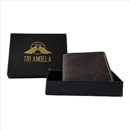 tri andela Men's Genuine Dark Brown Leather Bifold Wallet, RFID Blocking, Slim Bifold, Secure Anti-Theft Design, Premium Leather Wallet for Men, Card Case & Money Organizer-picture-37