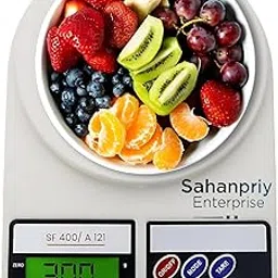 sahanpriy enterprise10Kg Kitchen Weight Machine, Digital Scale with LCD Display, Scale for Home Baking, Cooking & Balance Diet. Weighing Machine with capacity 10Kg, SF400/A121,Color May Vary-picture-17