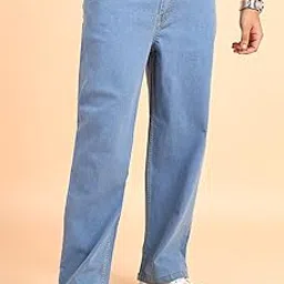 montrez Straight Fit Men Light Blue Mid Rise Jeans-picture-47