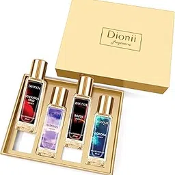 Dionii Eau De Parfum Gift Set for Men and Women | MUSK, AURORA, SENSUOUS OUD, NIMBUS Perfume Set | Long Lasting Fragrance (4 x 20ml Each)-picture-10