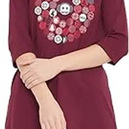 clovia Women's Cotton Christmas Print Short Night Dress-picture-31