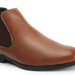 carlton london Men's Solid Slip-on Comfortable Boots for Casual Work Festive Use I Cl-son-m-09 Tan Chelsea-picture-29