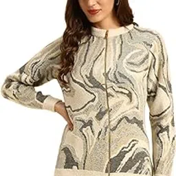 cantabil Sweater for Women l Winter Wear Knitted Fabric Round Neck Regular Fit Printed Pattern (P_LSWT00187)-picture-29