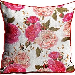 Kesar Enterprises Polyester Jute Decorative Cushion Covers, Throw/Pillow Covers for Living Room - Set of 1, 24 X 24 Inch (Multicolor, Ke24Jutecc0165)-picture-23