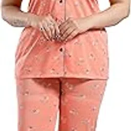 yazia Printed Pattern Premium Hosiery Fabric Comfortable, Breathable & Lightweight Night Wear Night Suit Shirt & Pyjama Set for Women & Girls, Pack of 1-picture-10
