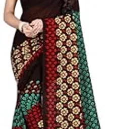 leelavati Printed Bollywood Georgette Saree for Women With Unsticted Blouse Peice (Brown) (A-LV 193)-picture-14