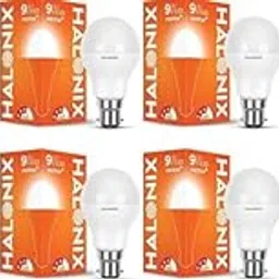 Halonix 9 W Round B22 LED Bulb (White, Pack of 8) image 1