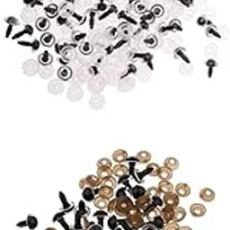 MERISHOPP 200 Pieces PP Safety Eyes for Bear Doll DIY Craft 10mm 12mm Clear| Educational Toy for Kids | Fun & Learning Toy Set-picture-15