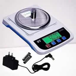 Weighing Scale - -Precision Digital Weight Measuring Machine 1Kg(1000Grams) x 10Mg(0.01g) for Gold, Silver, Gemstones, Ornaments, R & D Labs (DT-600)-image-0