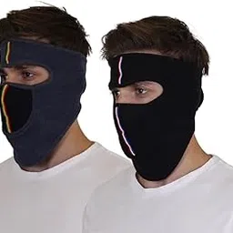 SOULETHICS Breathable Pure Cotton Summer Full Face Cover for Biker, Face Protection Mask, Summer Face Cover, Winter, Dust Protection Mask, Helmet Cover for Bikers (Black and Dark Grey)-image-43