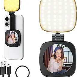Deoxys Magnetic Selfie Light for iPhone, Phone Light with a Mirror, Instant Attachment for MagSafe, for Selfies, Video Conference, Vibe-picture-12