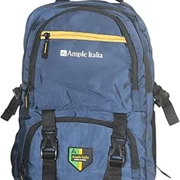 Backpack | Padded Shoulder Straps | Ergonomic Design | 3 Main Compartments | 40L | For Office | Navy Blue-image-2