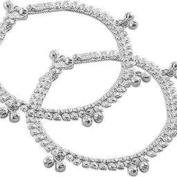Lila Traditional Trendy Jewellery All Occassions Anklets Payal Pair for Women/Girls Alloy Anklet (Pack of 2)(Bzr_HC-123PayalDGhungri(1Pair))-picture-53