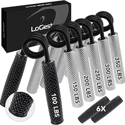 Logest Metal Hand Grip Set, No Slip Heavy-Duty Grip Strengthener with Gift Box, Great Wrist & Forearm Hand Exerciser, Home Gym, Hand Gripper for Beginners to Professionals Grip Strength Trainer-picture-31