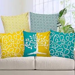 AEROHAVEN™ Set of 5 Decorative Hand Made Jute Throw/Pillow Cushion Covers - CC180 - (16 x 16 Inch)-picture-13