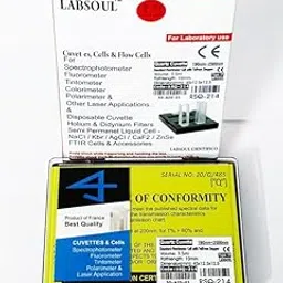 Q-214 Fused Quartz Fluorescence Cuvette With Teflon Stopper and with Round Bottom, Path Length: 10 mm Vol: 3.5ml Cuvette Cell, Four Side Transparent 45x 12.5x 12.5mm-BY48-picture-22