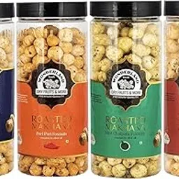 Wonderland Foods 400g (100g X 4) Roasted & Flavoured Makhana Peri Peri, Thai Sweet Chilli, Mint Chatpata & Jalapeno Foxnut Jar Combo Pack-picture-20