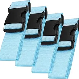 hibate Adjustable Long Luggage Strap Baggage Large Suitcase Belt - Blue-picture-49