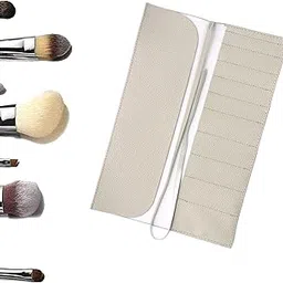 Makeup Brush Holder Organizer - Portable Brushes Rolling Case Pouch with Belt Strap, Travel-friendly Cosmetic Bag for Brush Storage, PU Leather-picture-16