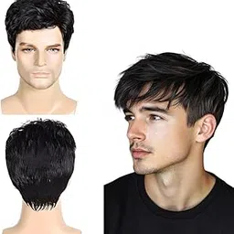VIEWS Men Full Head Synthetic Wigs For Men And Boys Natural Black, Daily Wear, Parties & Cosplay Pack of 1-picture-56