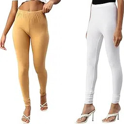 100% Cotton Leggings Combo for Women – 2 Piece Set Stretchable Free Size (XL–XXL) Soft Leggings for Office, Yoga & Travel Comfort-image-61