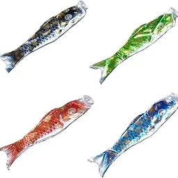 BNF 4 Pieces Japanese Windsock Carp Flags Fish Flag for Home Sushi Bar Restaurant 100cm-image-22