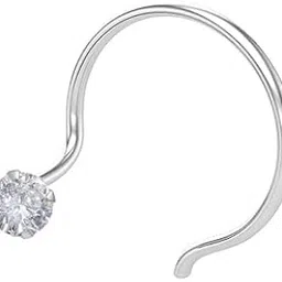 shree emporium 925 Sterling Silver Nose Pin for Women and Girls| Hypoallergenic Nose Stud-picture-48